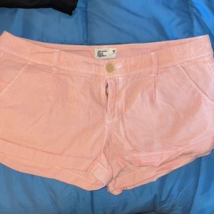 AE red striped shortie shorts
